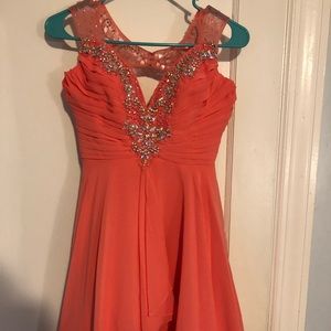 coral prom dress